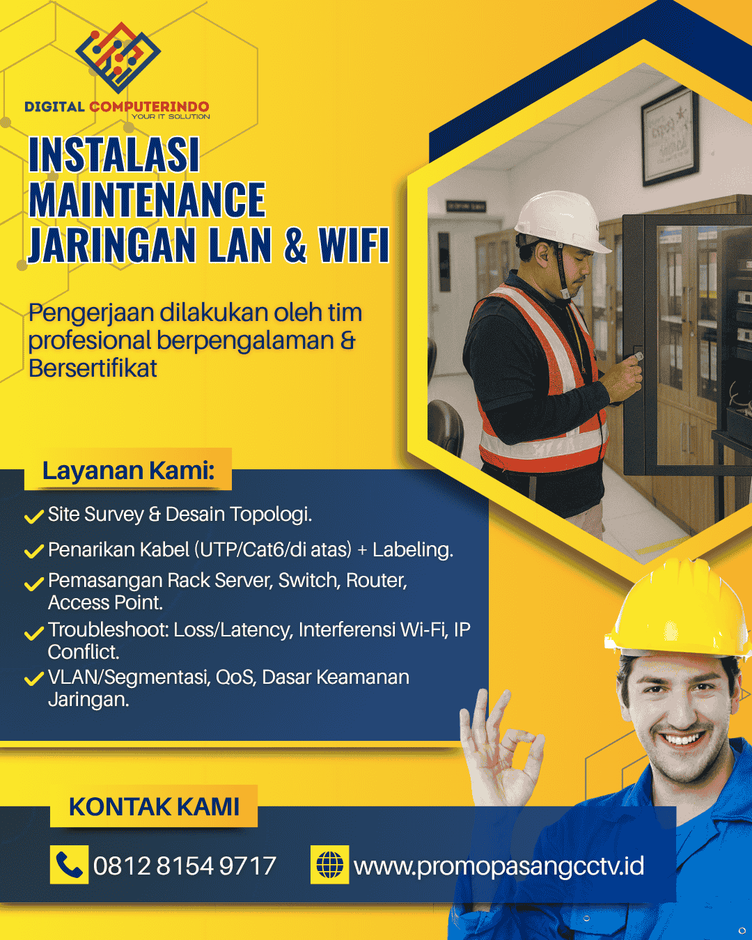 Jasa Pasang & Service jaringan lan dan wireless